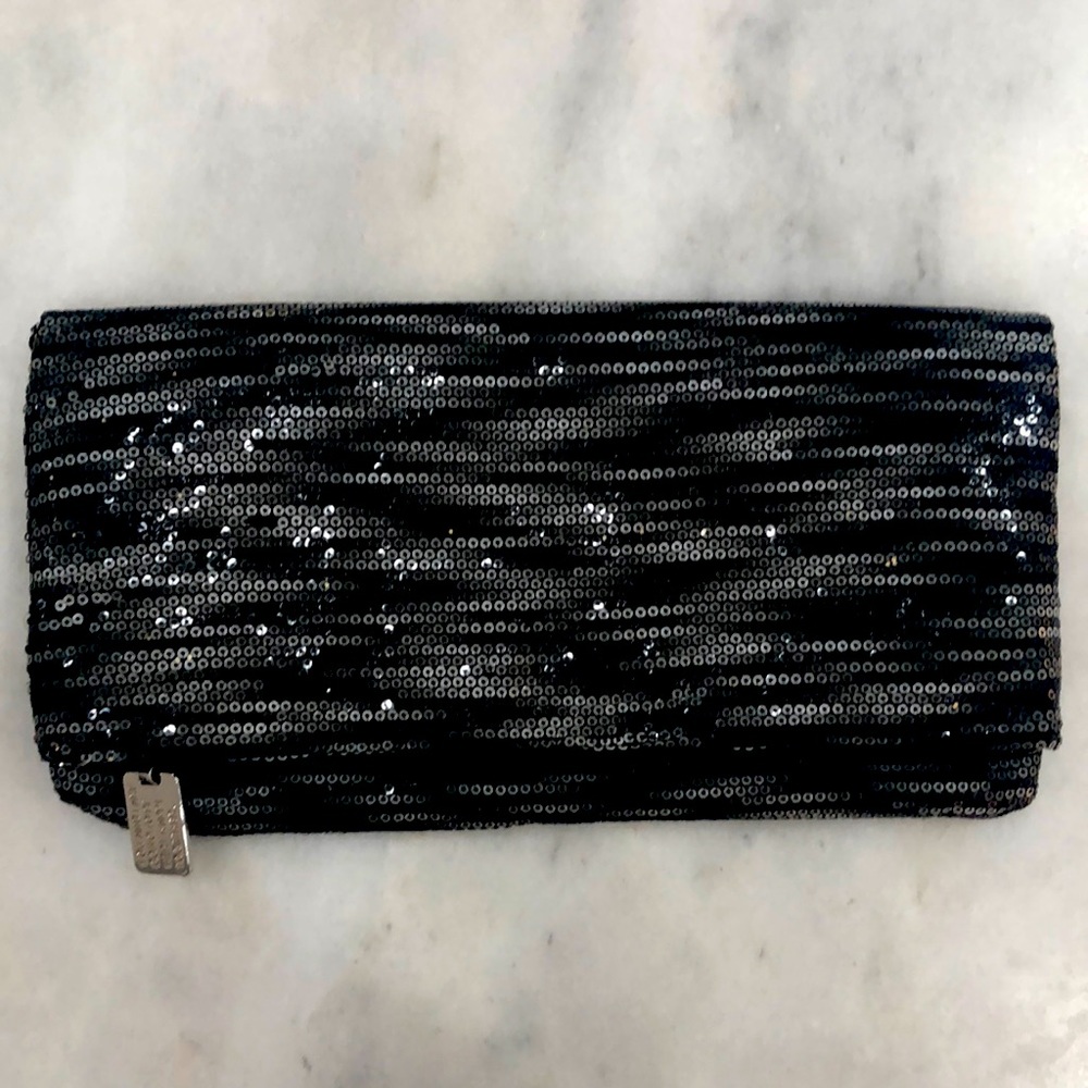 BCBGeneration Black Sequin Ombré Clutch